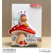 TINY TOWNIE WONDERLAND CATERPILLAR HAS HIS WINGS RUBBER STAMP